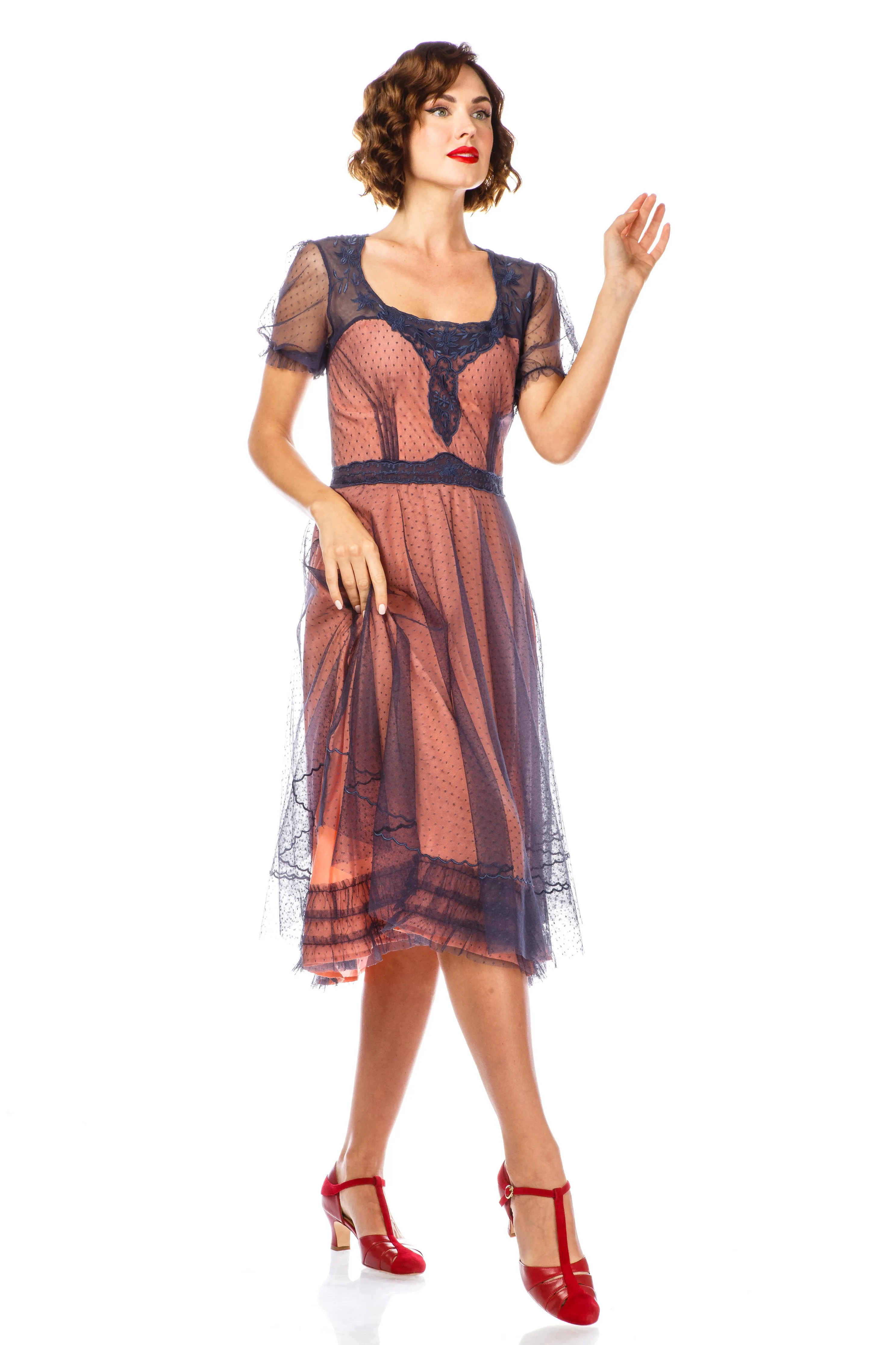 1920s Style Dress in Royal Navy by Nataya