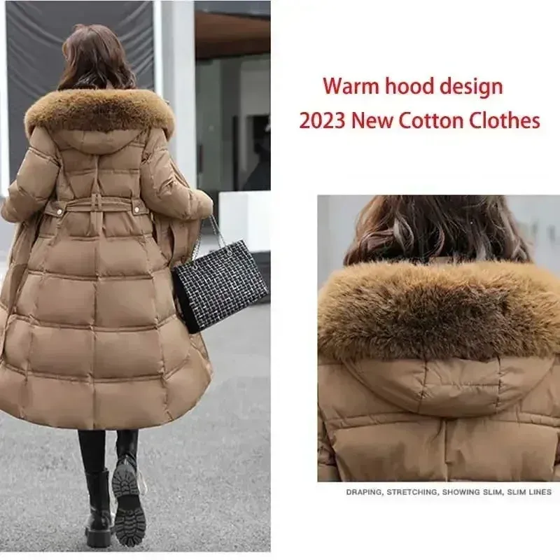 2024 New Winter Korean Women's Outdoor Down Collar Cotton