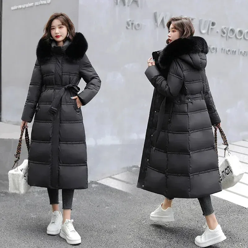 2024 New Winter Korean Women's Outdoor Down Collar Cotton