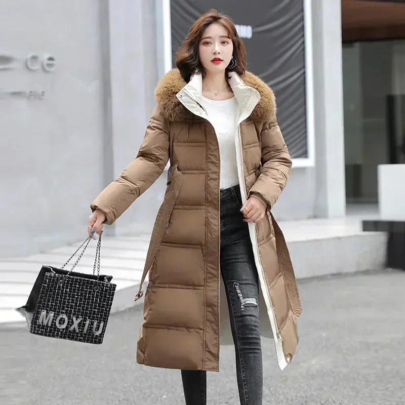 2024 New Winter Korean Women's Outdoor Down Collar Cotton