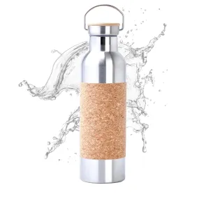 25oz Yoga Water Bottle - Non-Slip Cork Design - Double Wall Vacuum Insulation