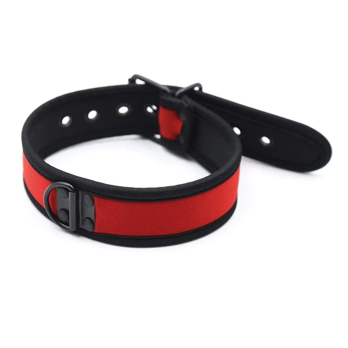 2613MQ      Red Neoprene Lined Soft Bondage Play Collar - LAST CHANCE - Final Closeout!