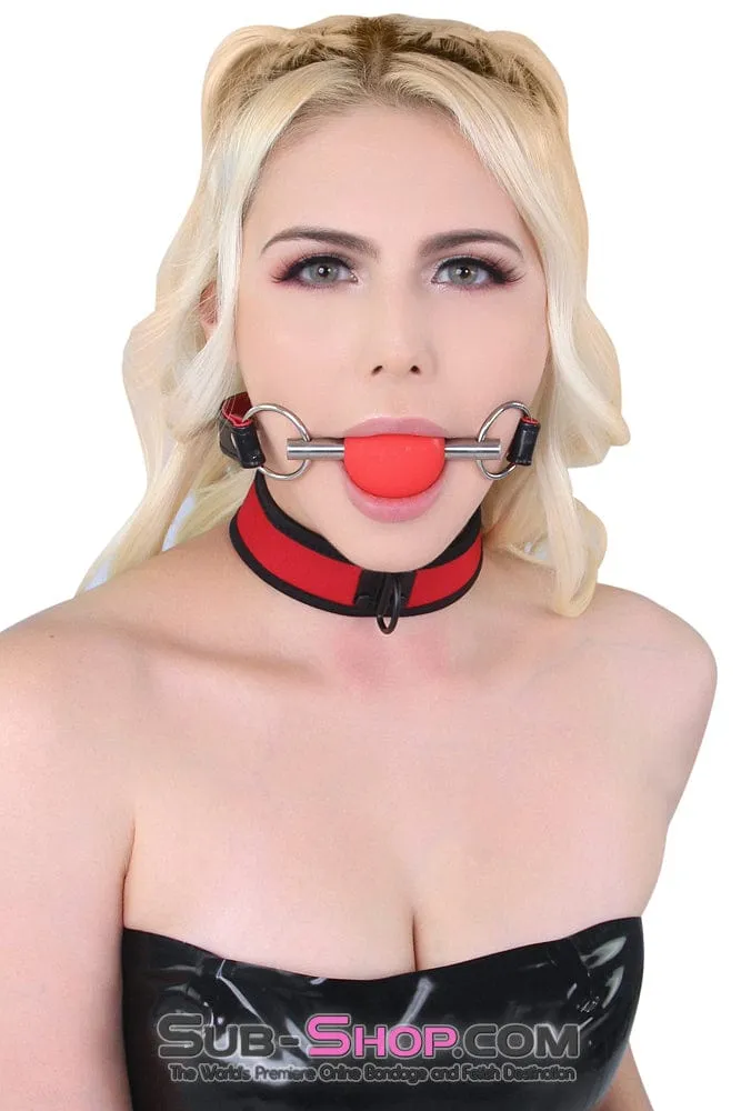 2613MQ      Red Neoprene Lined Soft Bondage Play Collar - LAST CHANCE - Final Closeout!