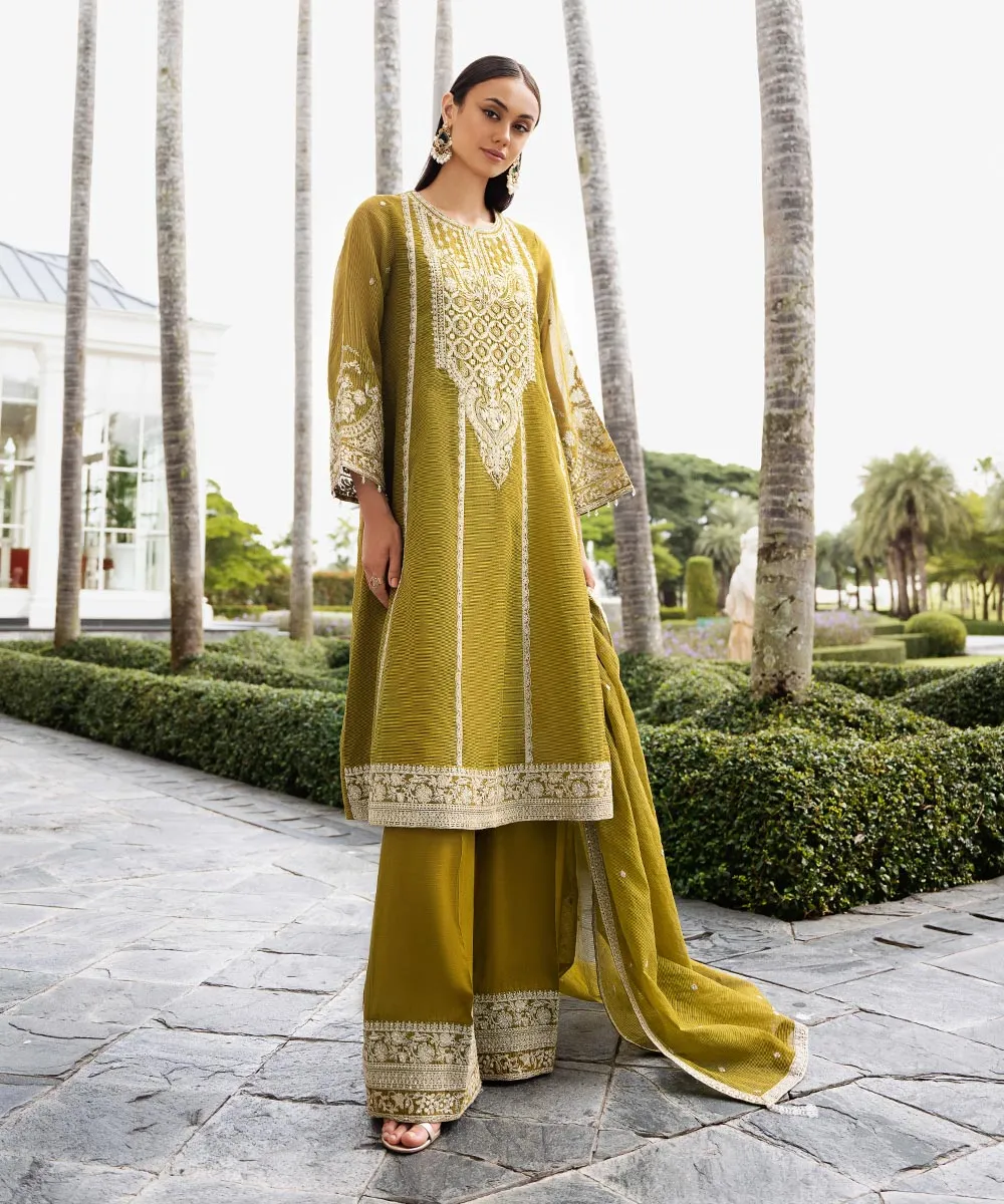 3 Piece - Embroidered Karandi Suit