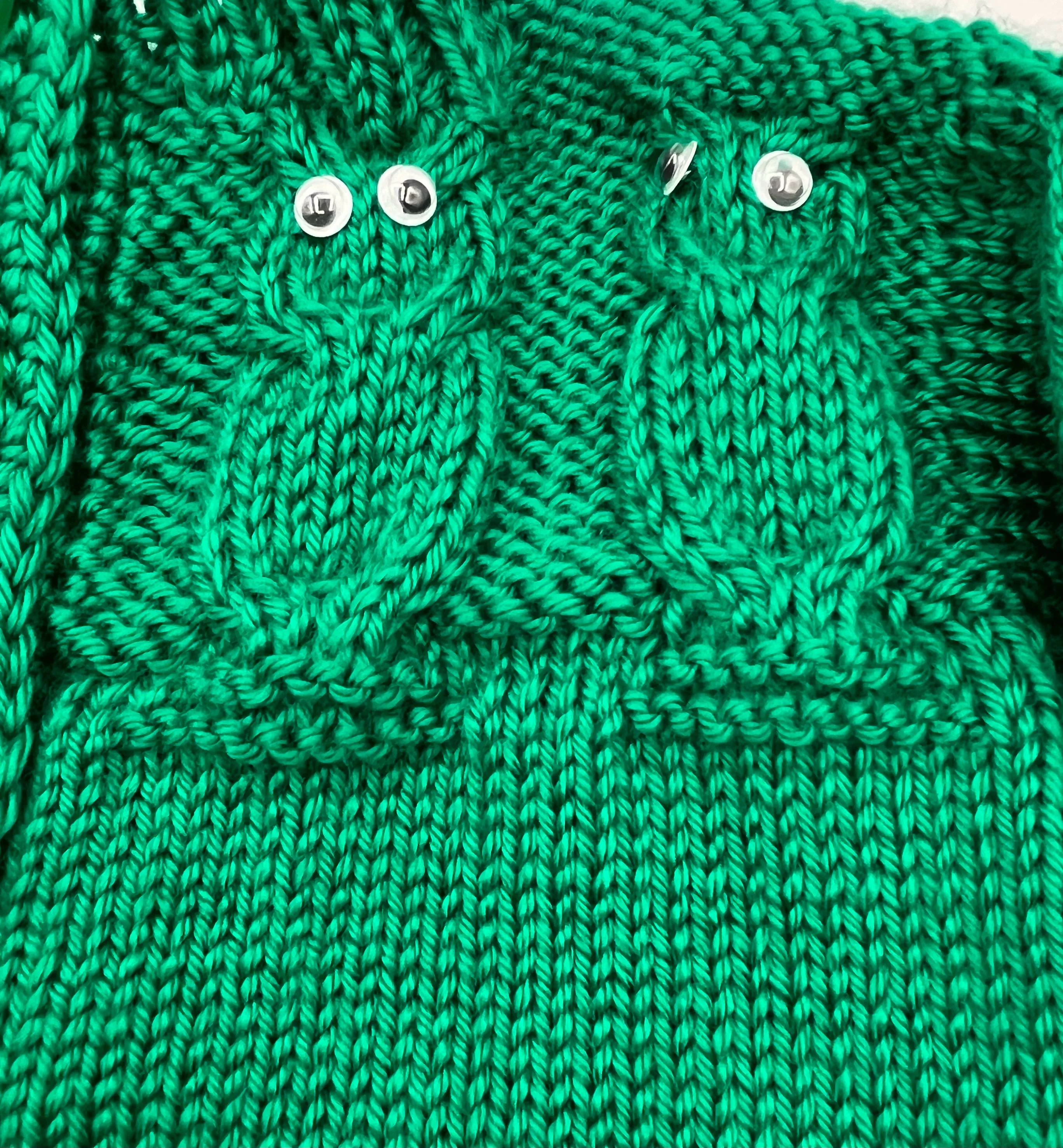 3 Y Kelly Green Acrylic Knit Owl Cardigan