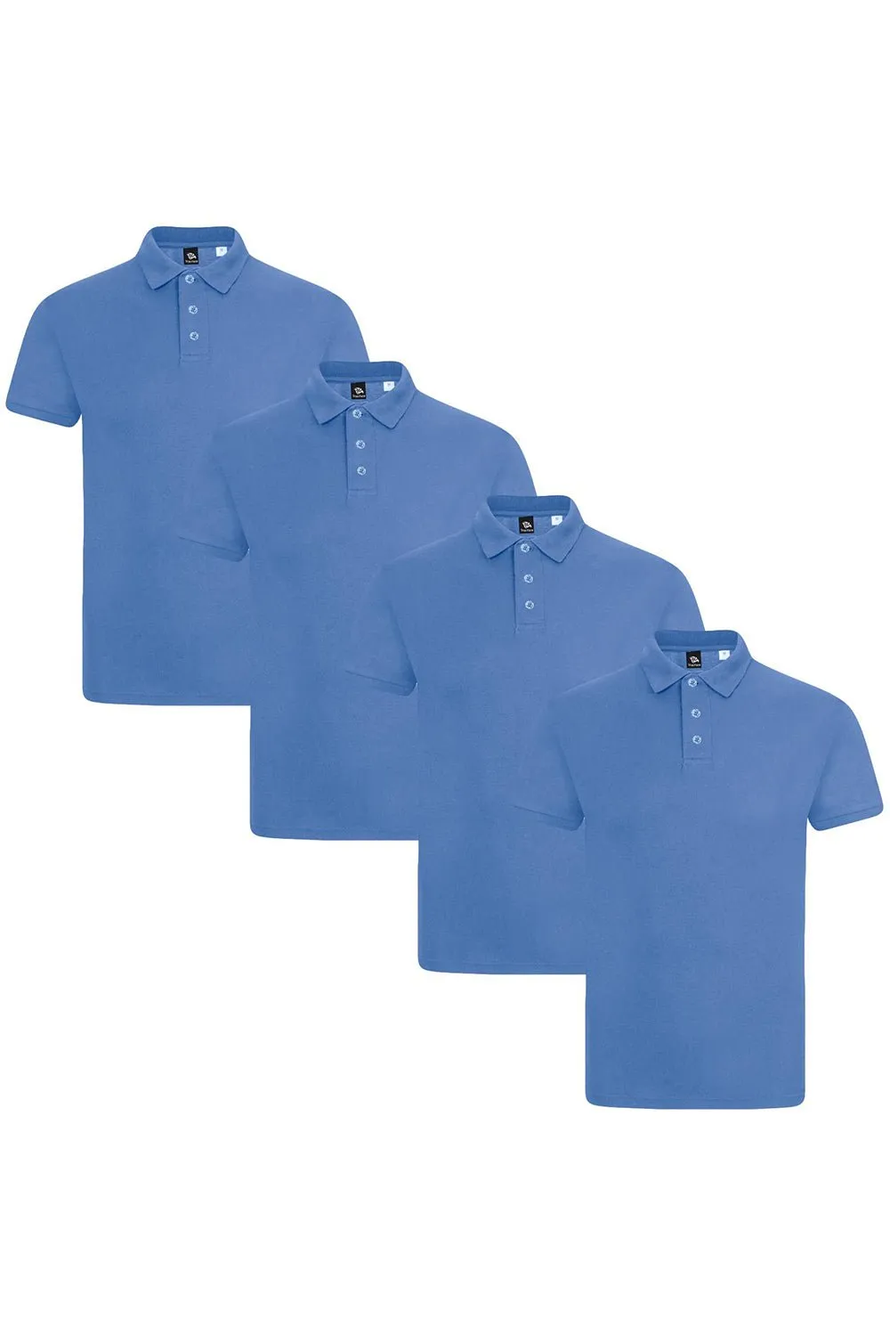 4 Pack Mens Polo Collar Short Sleeve Shirt