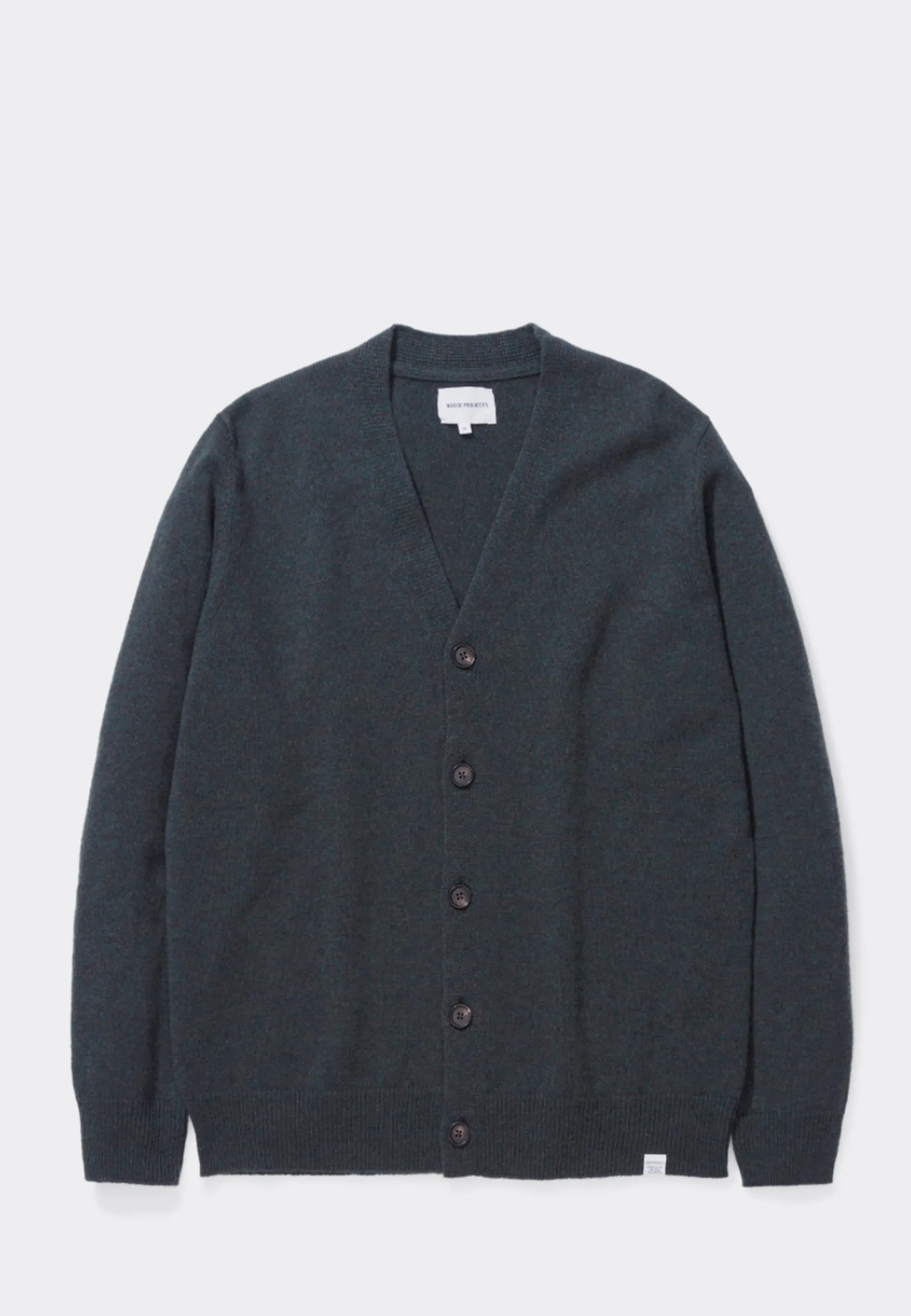 Adam Lambswool Cardigan - forest green