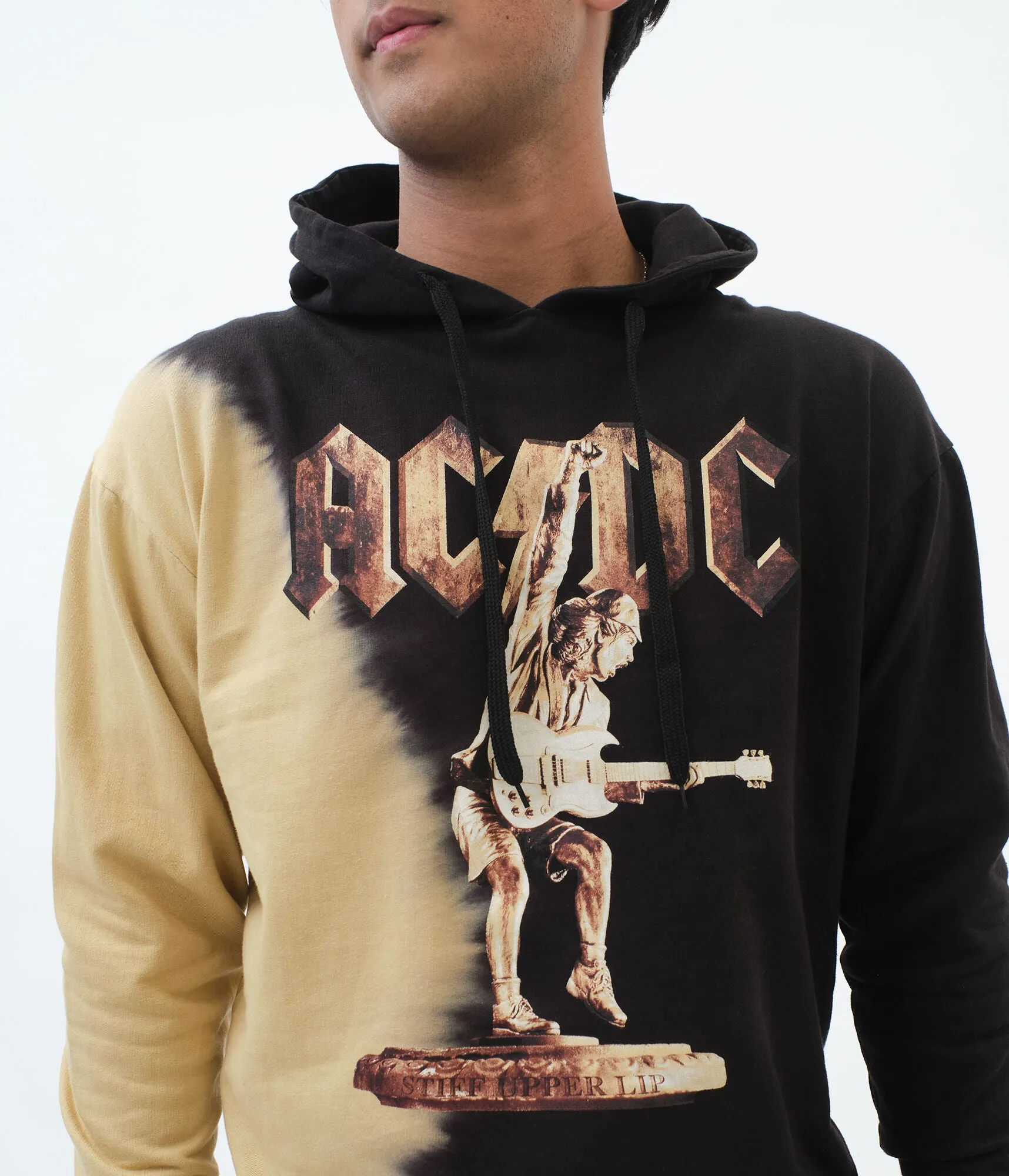 Aeropostale AC/DC Tie-Dye Pullover Hoodie