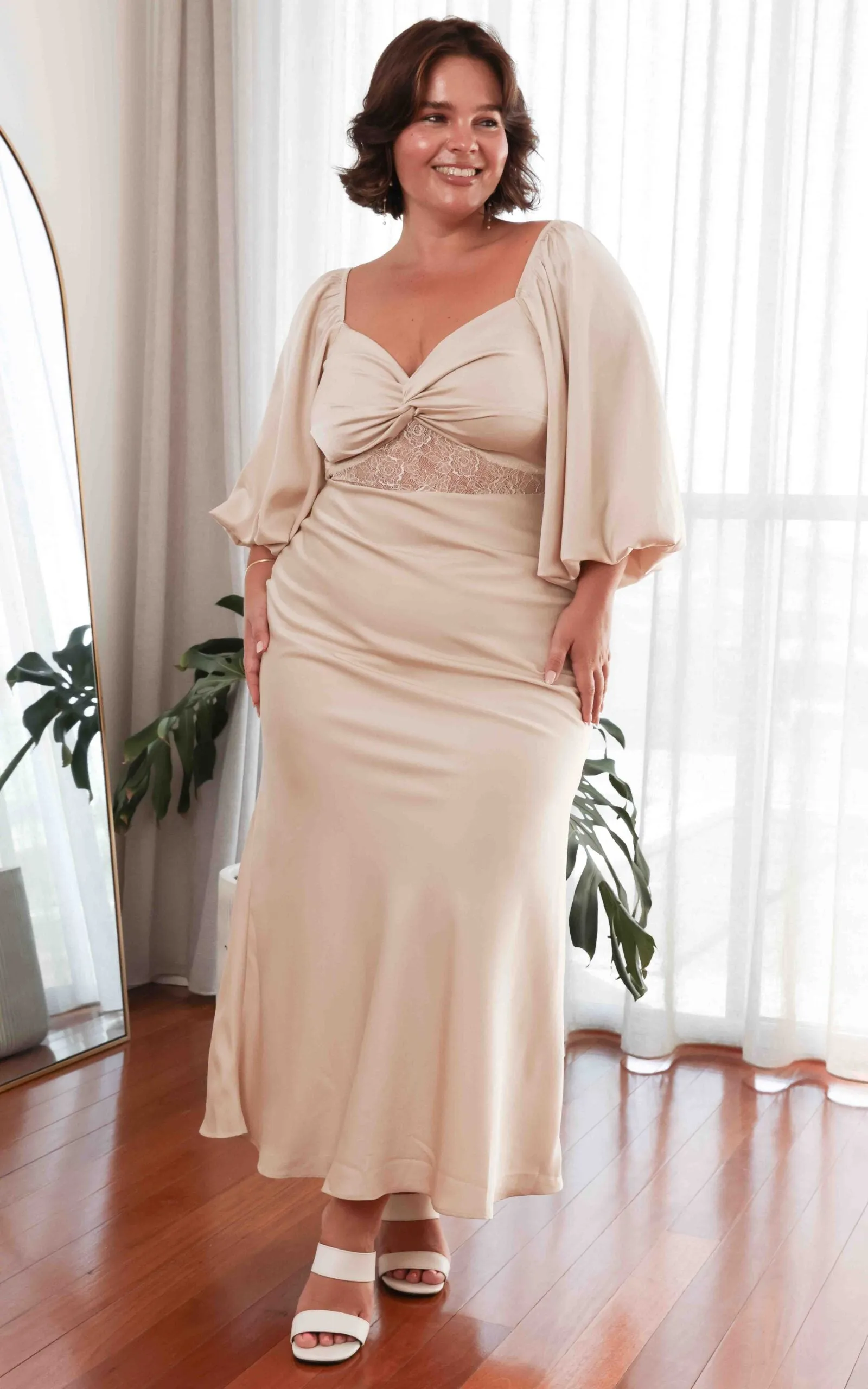 Alessia Maxi Dress - Bone