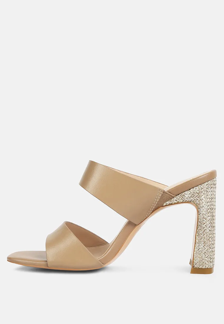 Alodia Slim Block Heel Sandals In Taupe