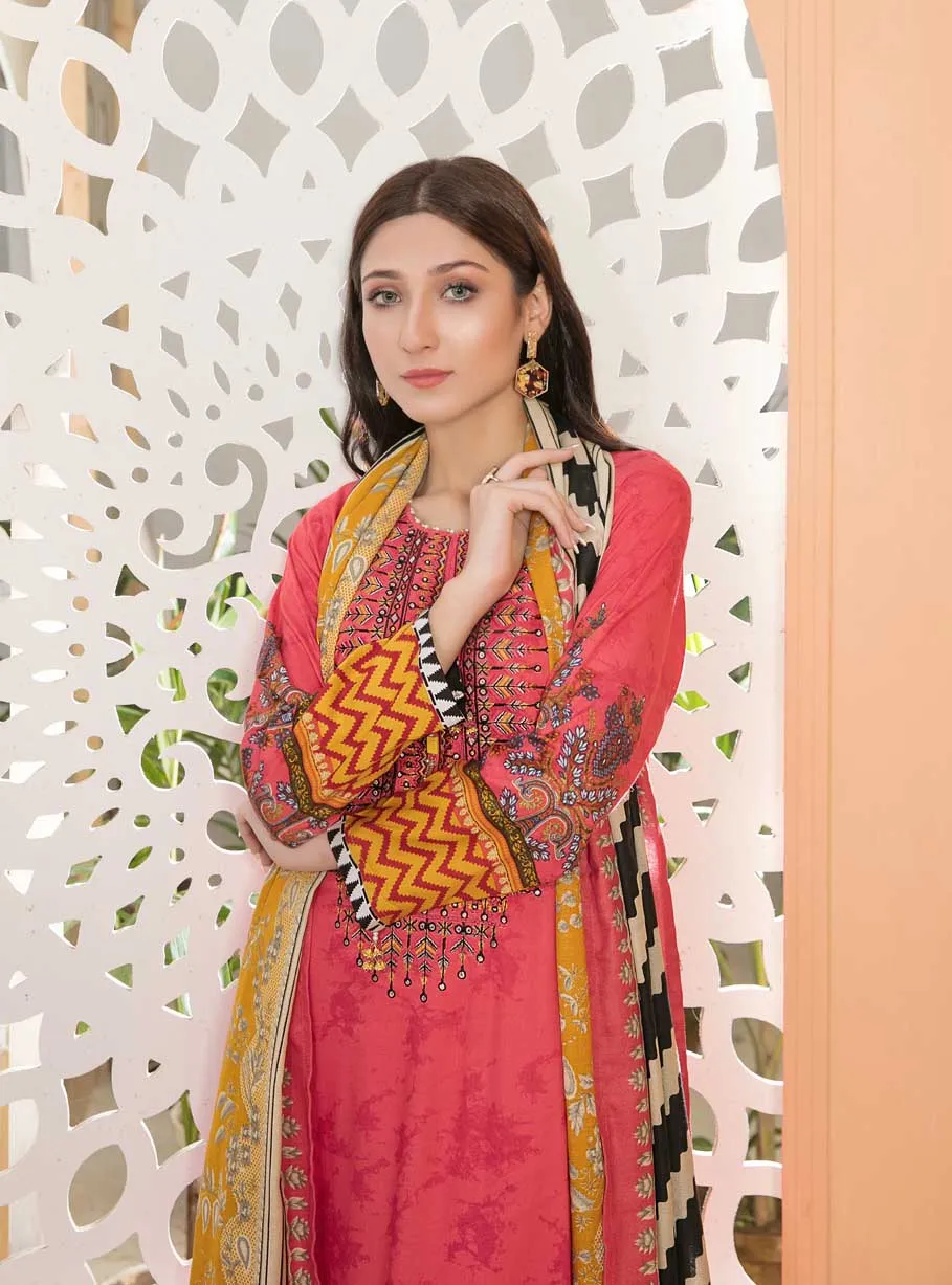 Amna Sohail Pakistani Unstitched Winter Linen Suits By Tawakkal