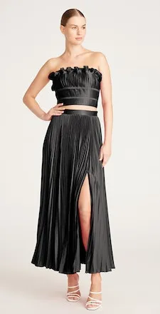 Amur Sophie Pleated Skirt Black