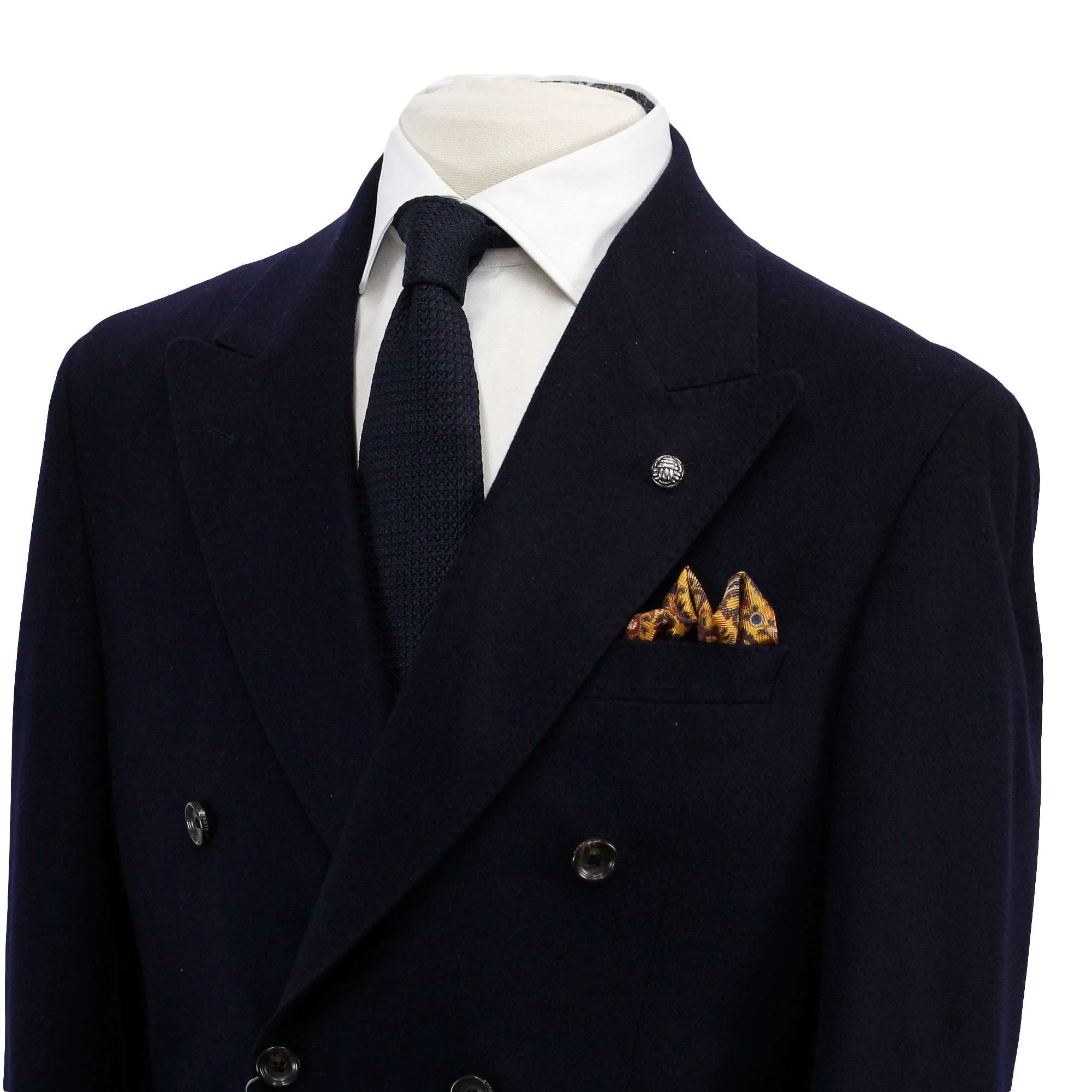 Anniversary Limited Edition Navy Blue Double Breasted Merlin Contemporary Fit Wool Sport Jacket - Jack Victor