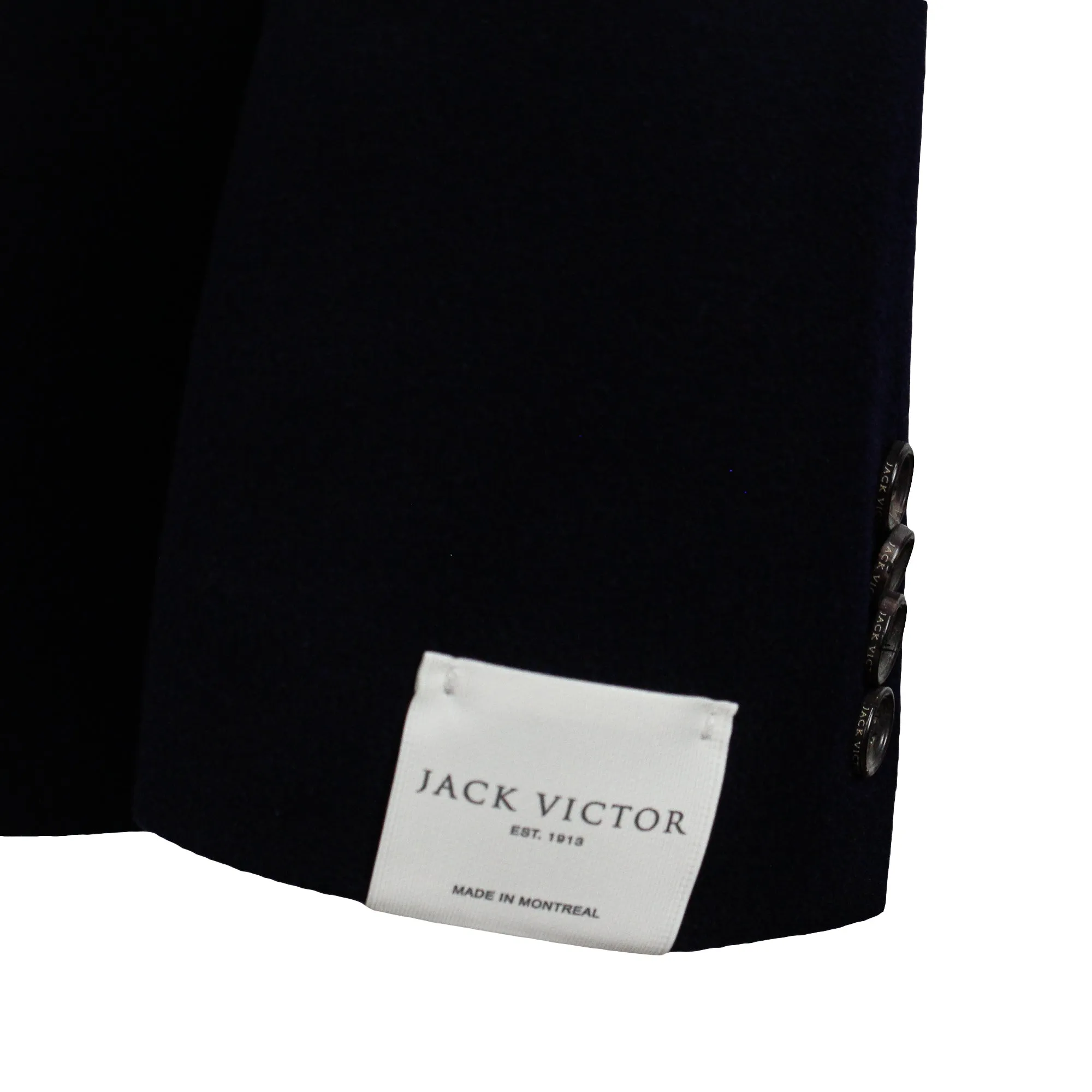 Anniversary Limited Edition Navy Blue Double Breasted Merlin Contemporary Fit Wool Sport Jacket - Jack Victor