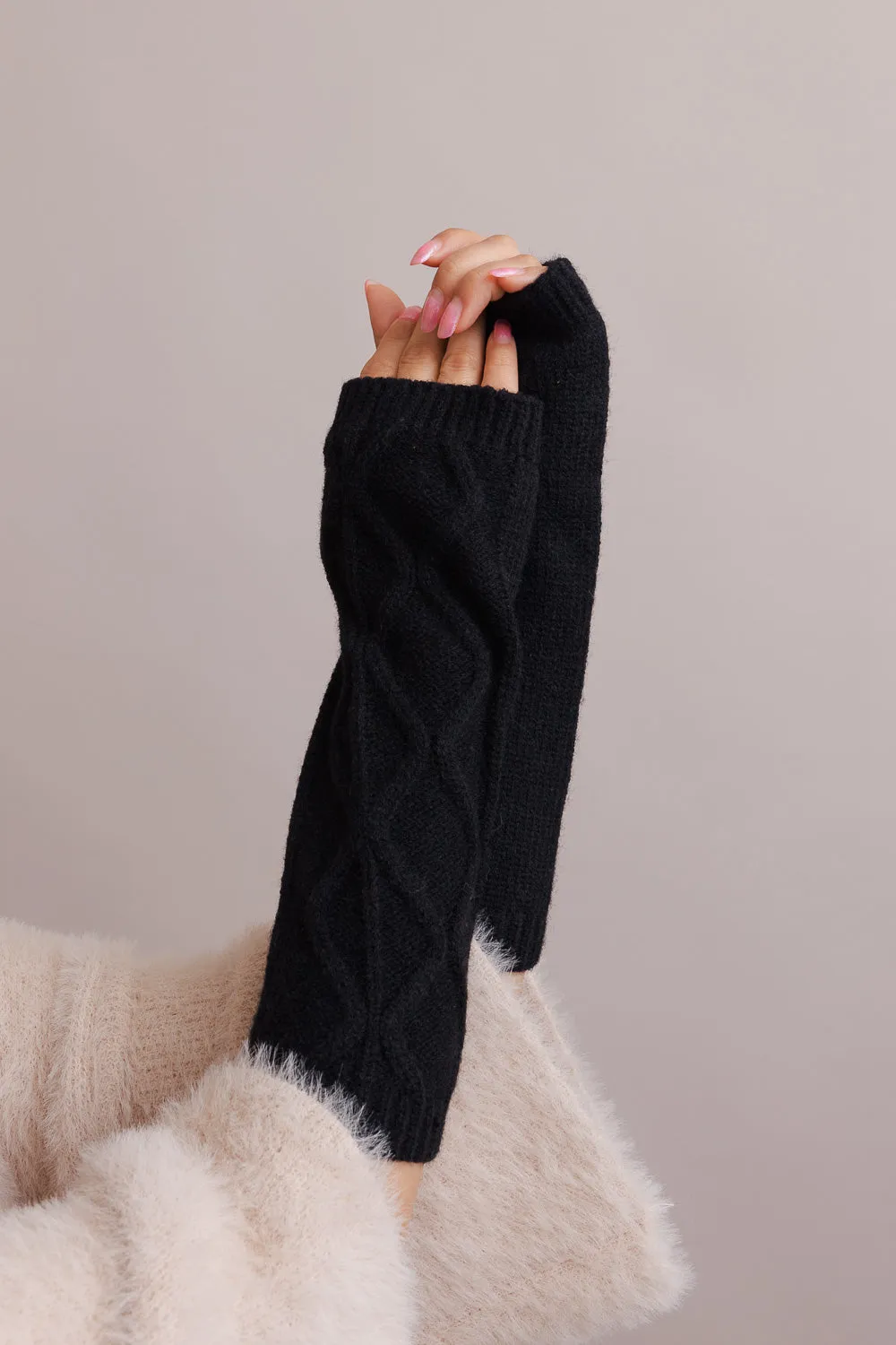 Aran Soft Knitted Arm Warmer