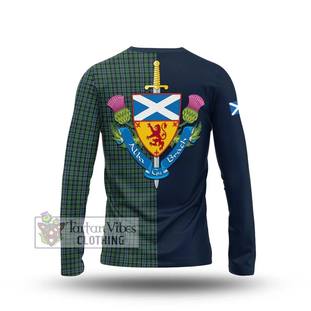 Arbuthnot Tartan Long Sleeve T-Shirt Alba with Scottish Lion Royal Arm Half Style