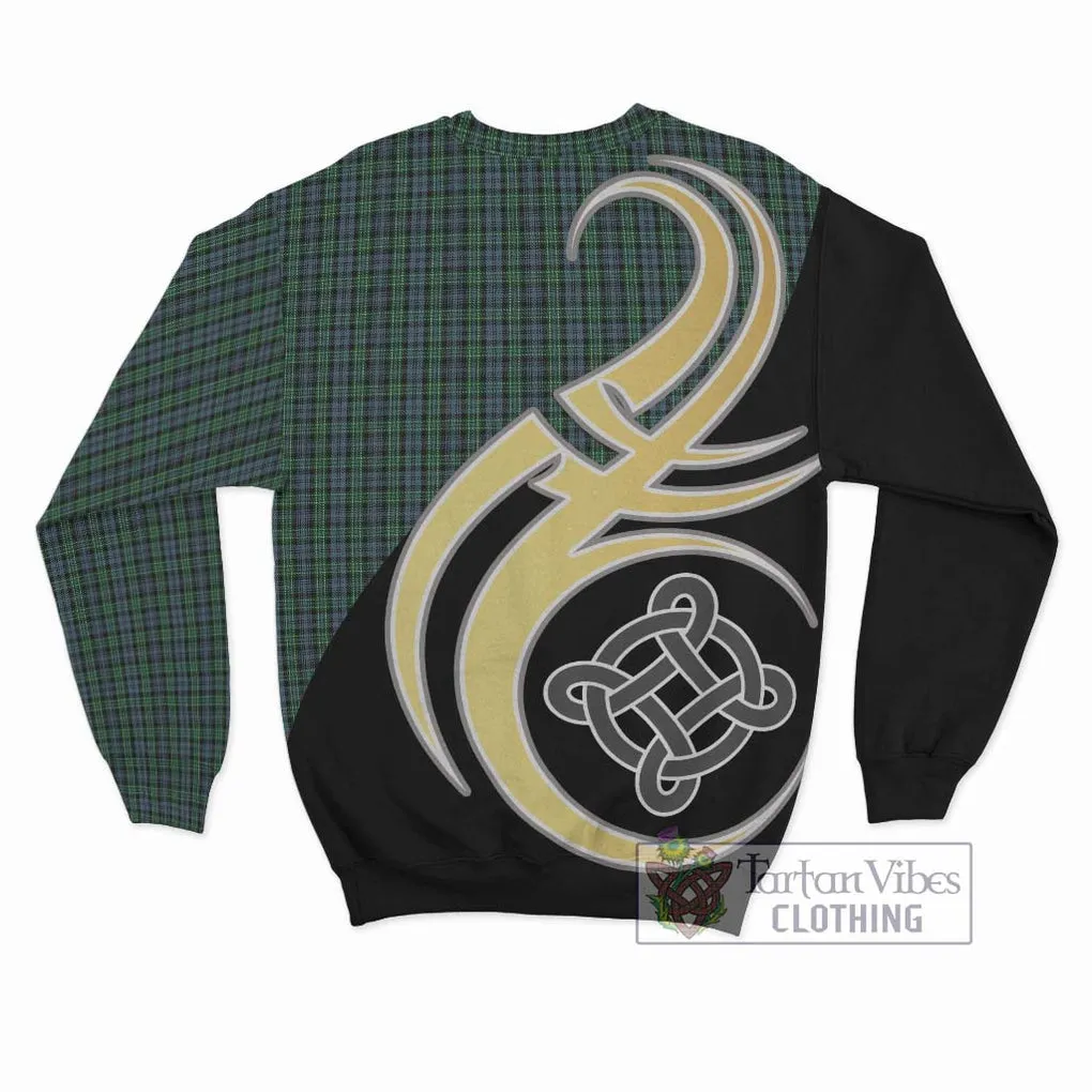 Arbuthnot Tartan Sweatshirt with Family Crest and Celtic Symbol Style