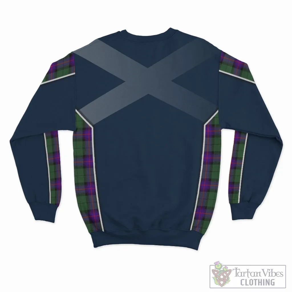 Armstrong Modern Tartan Sweatshirt with Family Crest and Scottish Thistle Vibes Sport Style