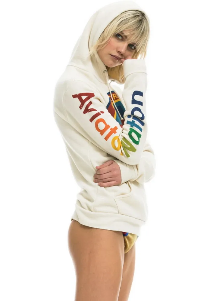 Aviator Nation Pullover Hoodie in Vintage White