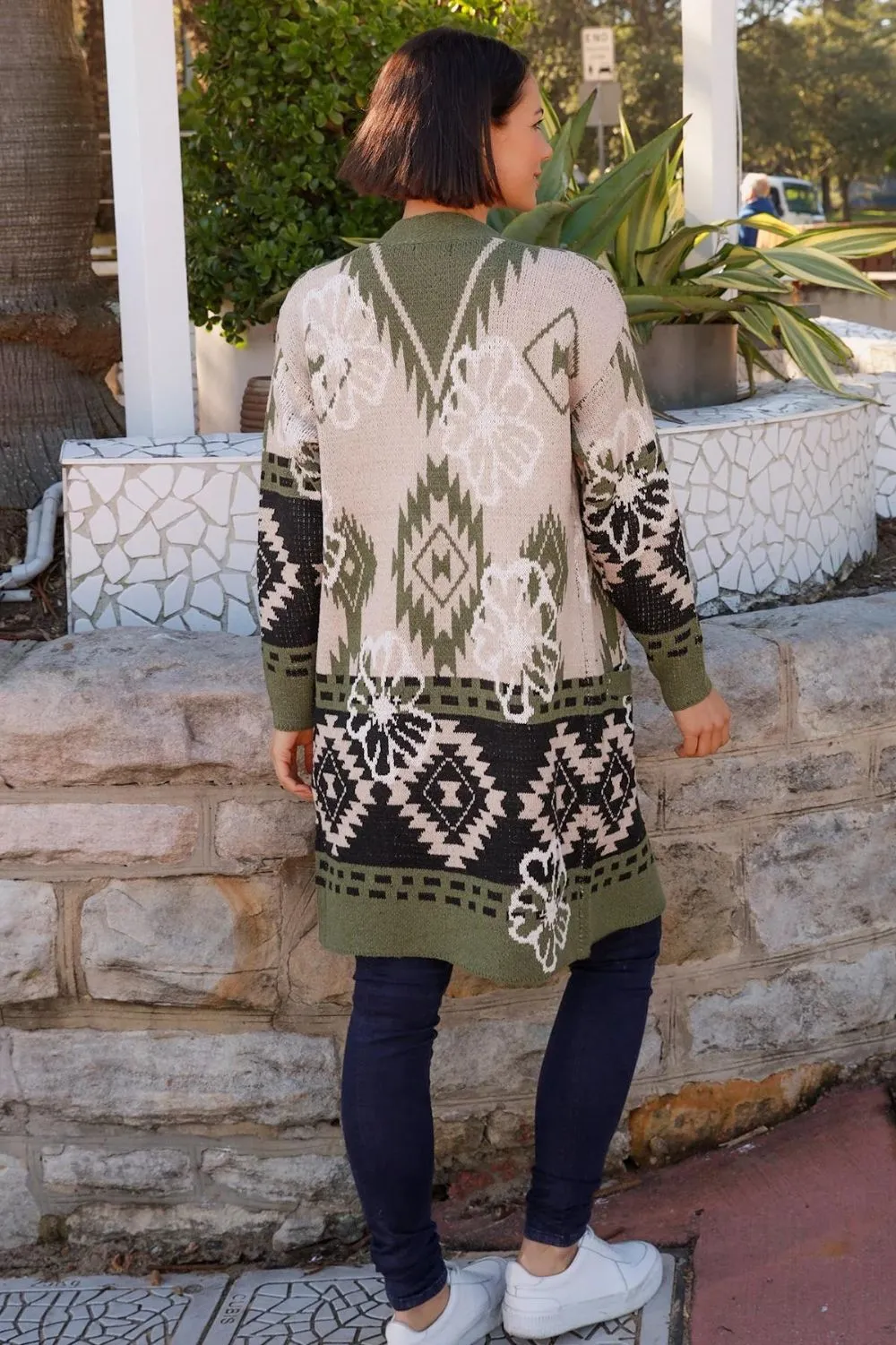 Aztec Cardigan | Olive