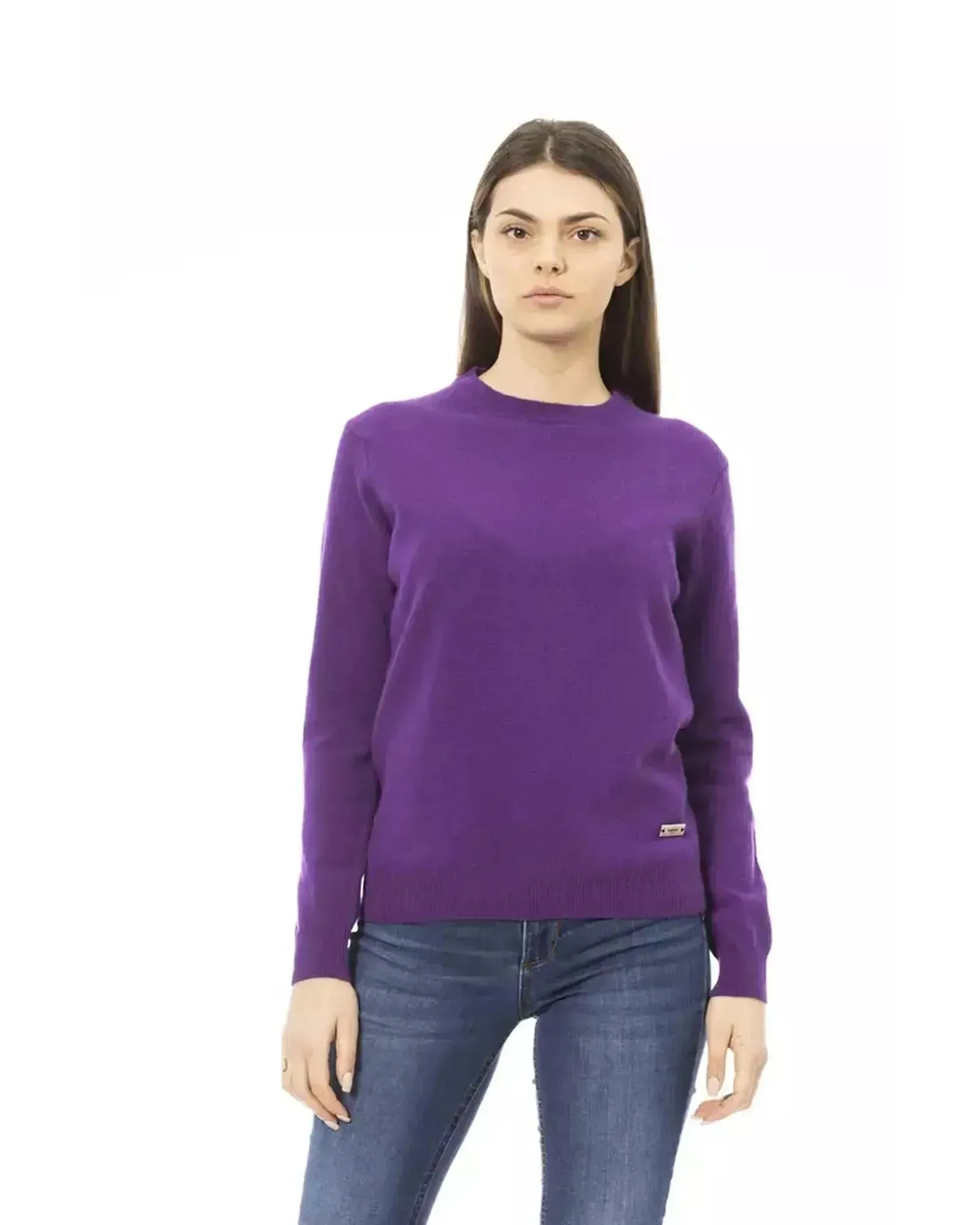 Baldinini Monogram Long Sleeve Sweater S Women