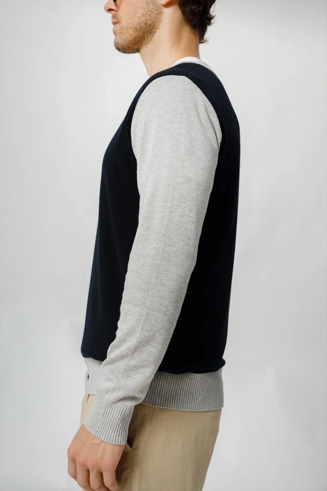 Bamboo Color Block Cardigan