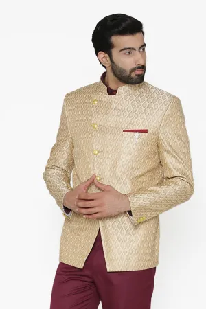 Banarasi Rayon Cotton Beige Blazer