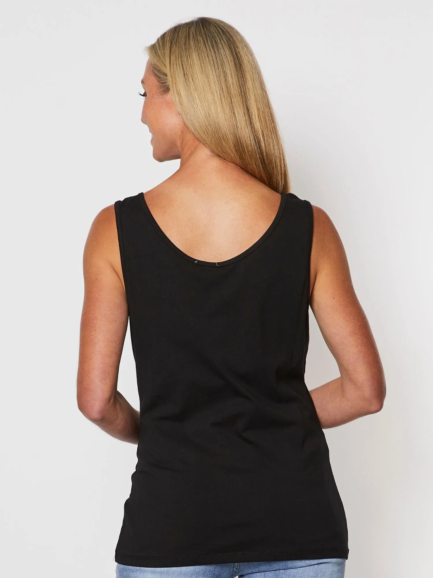 Basic Cotton Camisole - Black