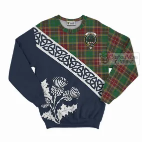 Baxter Tartan Sweatshirt Featuring Thistle and Scotland Map