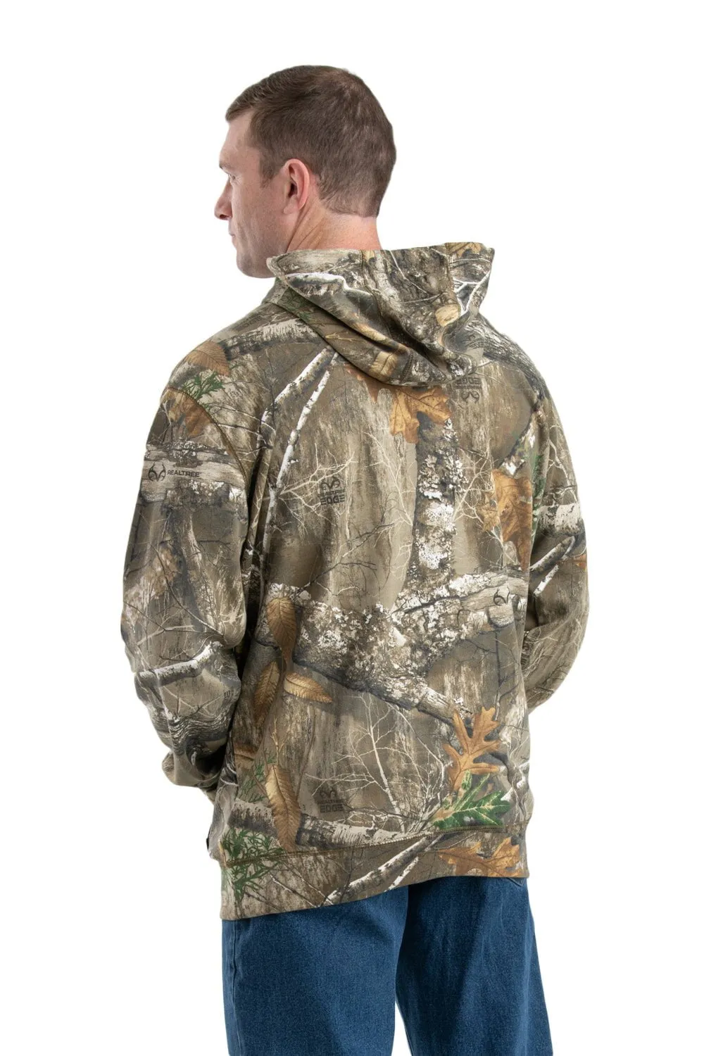 Berne Mens Realtree Edge Cotton Blend Inland Hooded Pullover