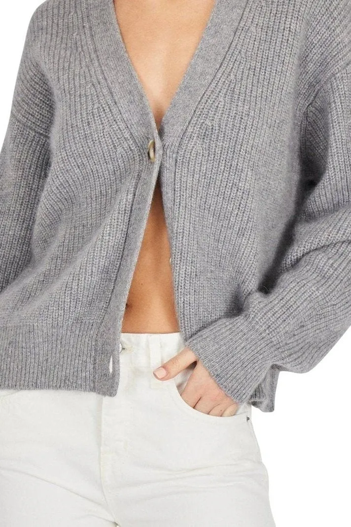   Beryll Cashmere Cardigan Sweater | Pebble Gray