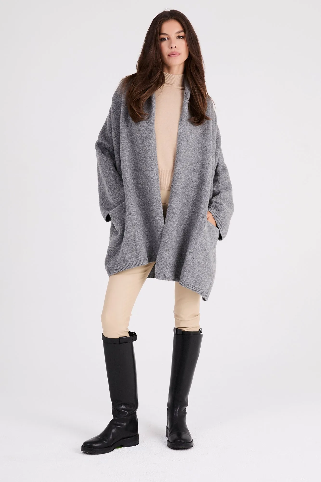   Beryll Cocoon Cardigan | Gray