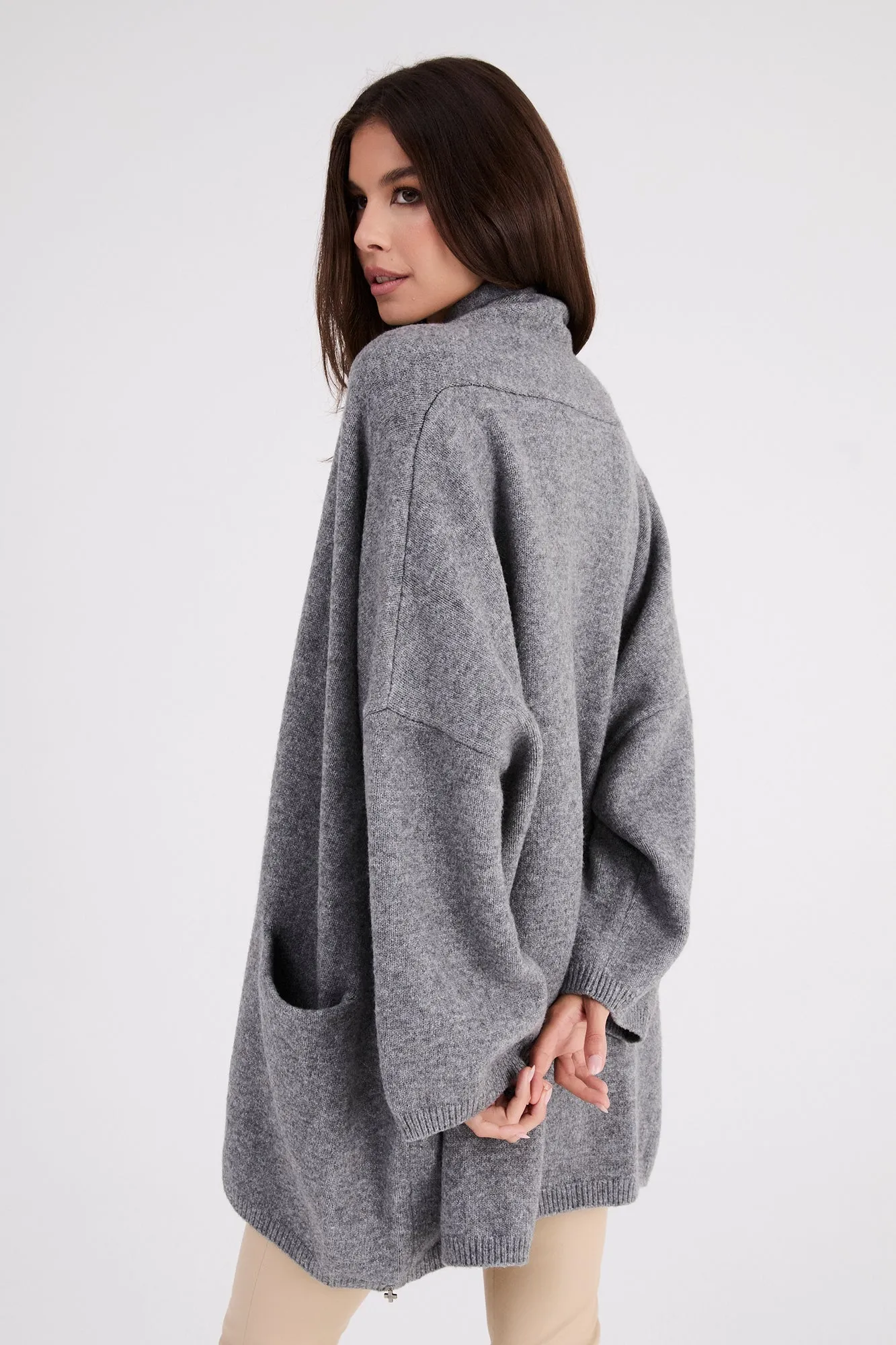   Beryll Cocoon Cardigan | Gray