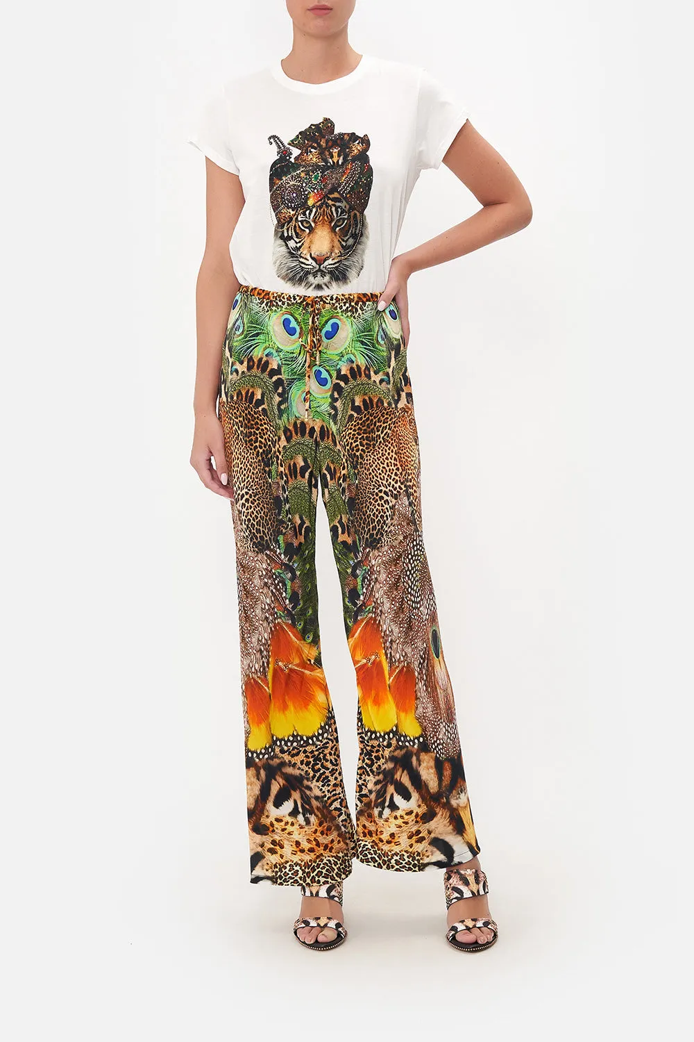 BIAS CUT DRAWSTRING PANT SURREALIST XANADU