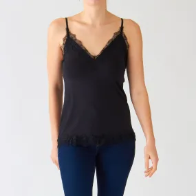 Black Billie Lace Trim Cami