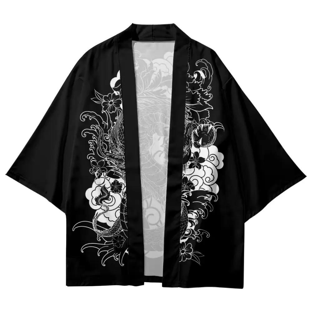 Black Dragon Nimbus Kimono Cardigan