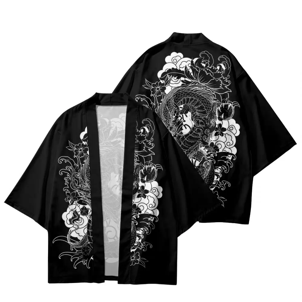 Black Dragon Nimbus Kimono Cardigan