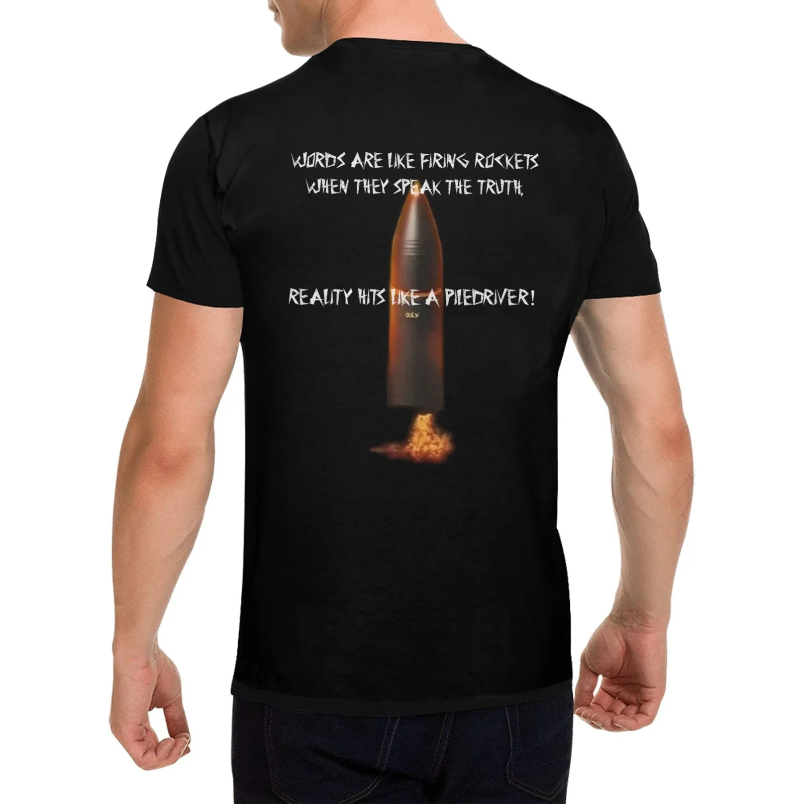 Blame Truth Firing Rockets 100% Gilden Cotton T-Shirt