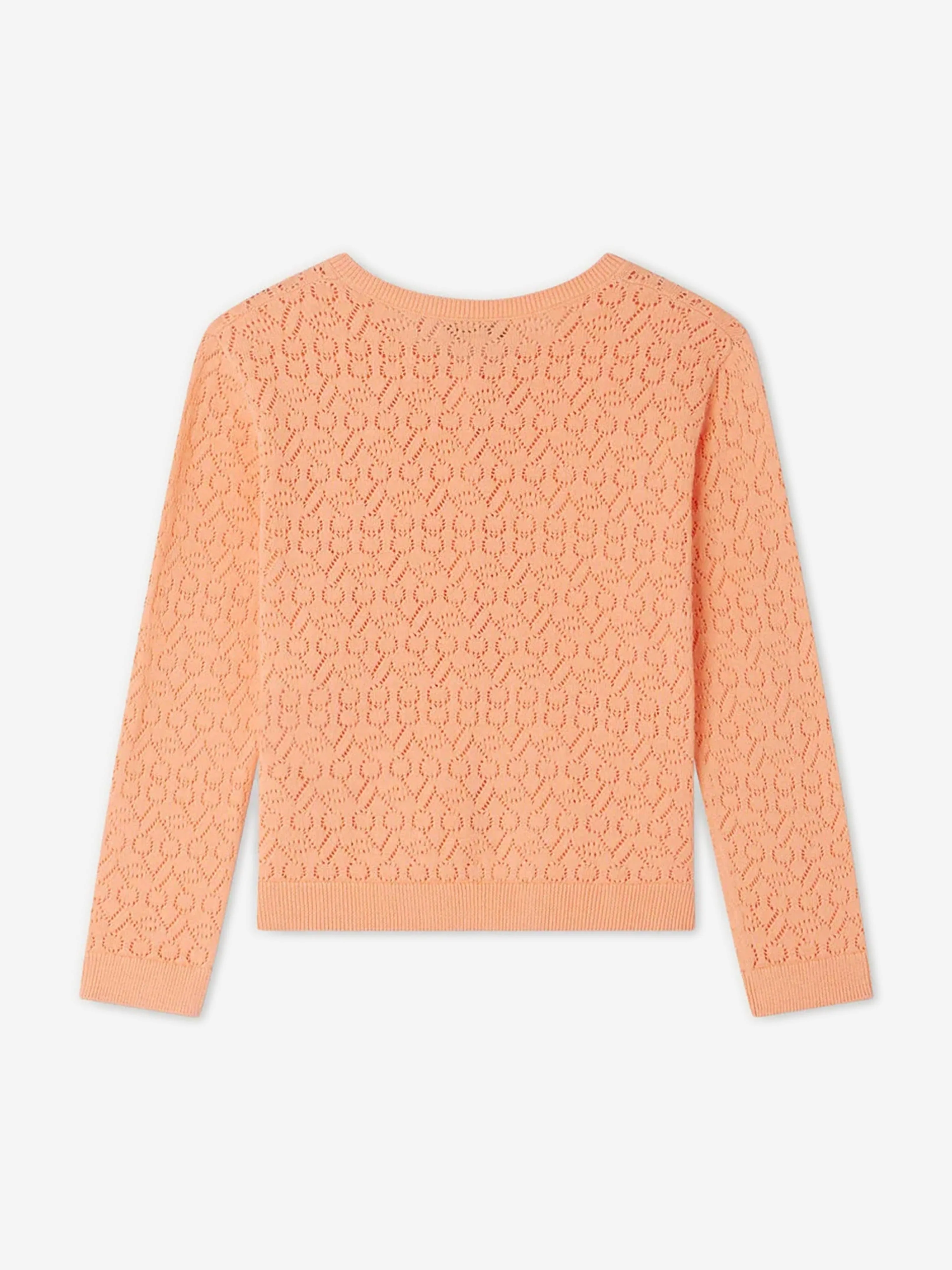 Bonpoint Girls Cherry Cardigan in Orange