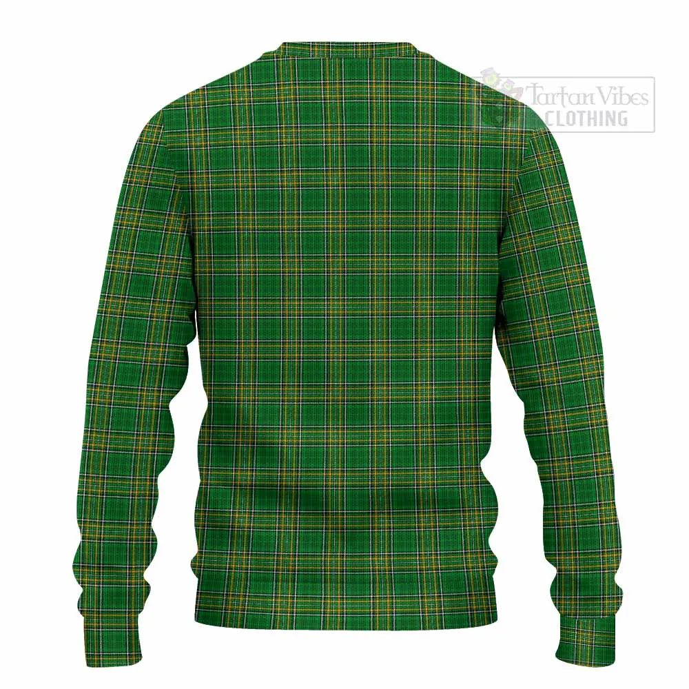 Brinkley Irish Clan Tartan Knitted Sweater with Coat of Arms