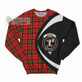 Brodie Modern Tartan Sweatshirt with Family Crest Circle Style