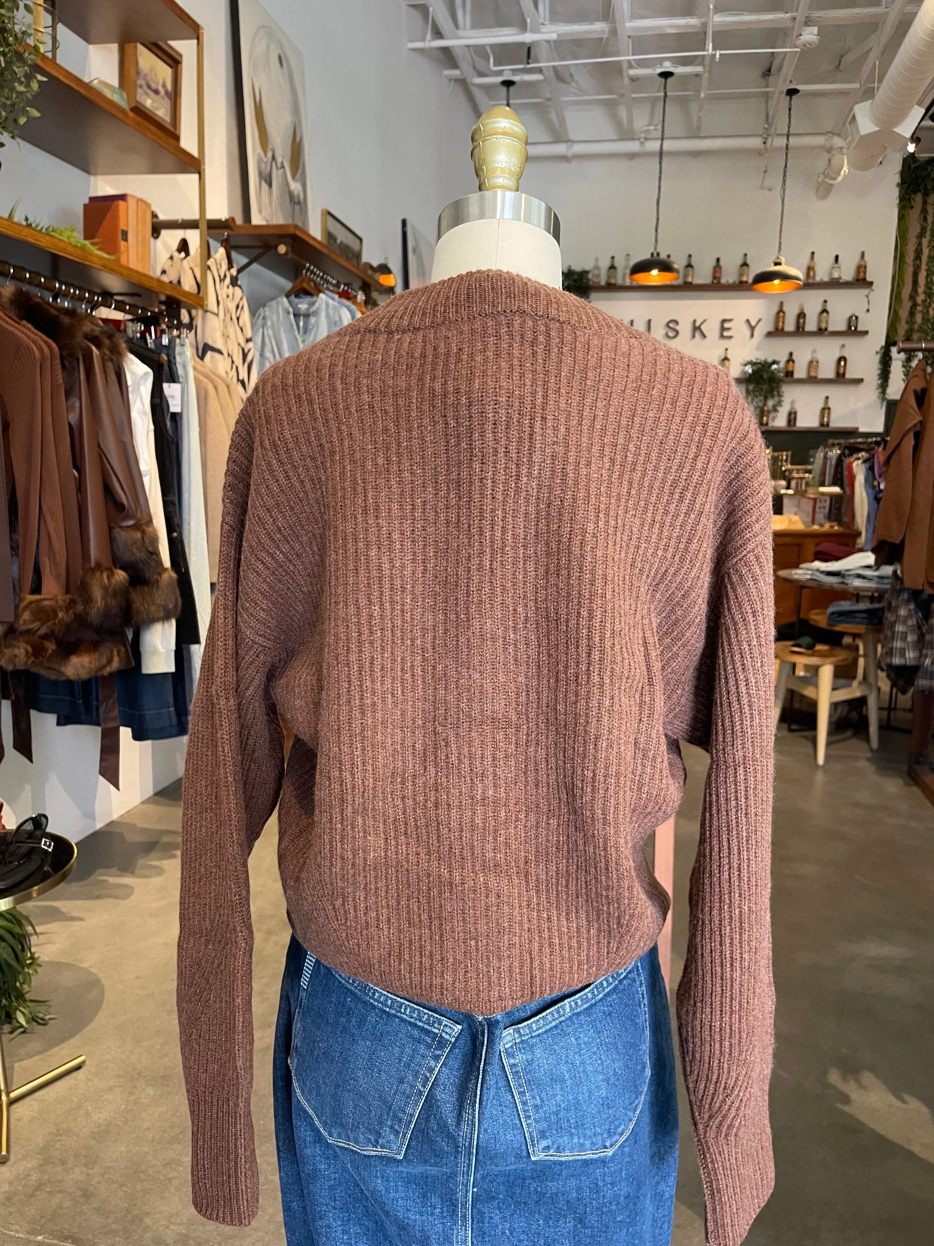 Brown Cashmere Cardigan