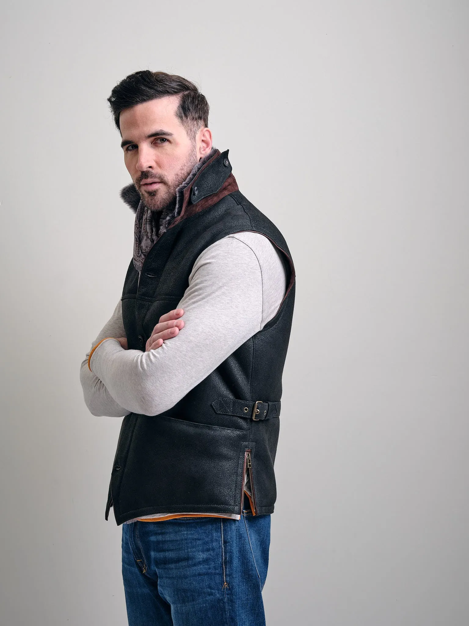 Buckhorn Deerskin Vest