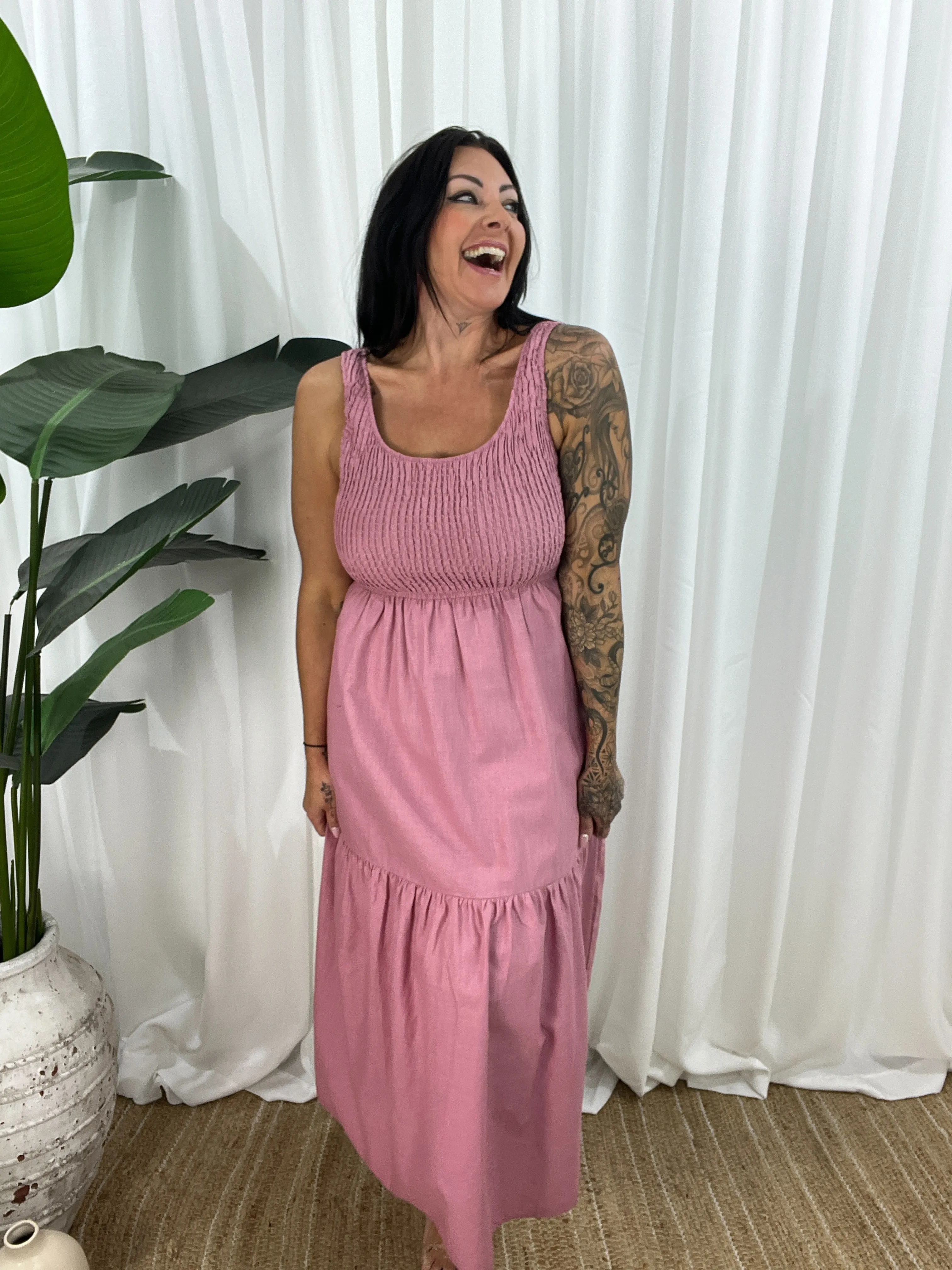 Callen Dress - Antique Rose