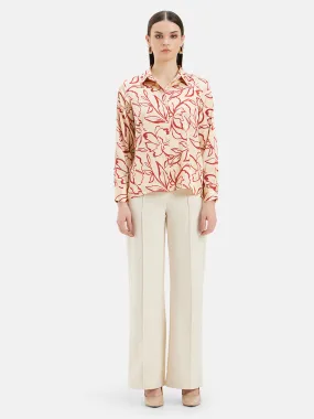 Cameron Floral Full Sleeves Satin Shirt