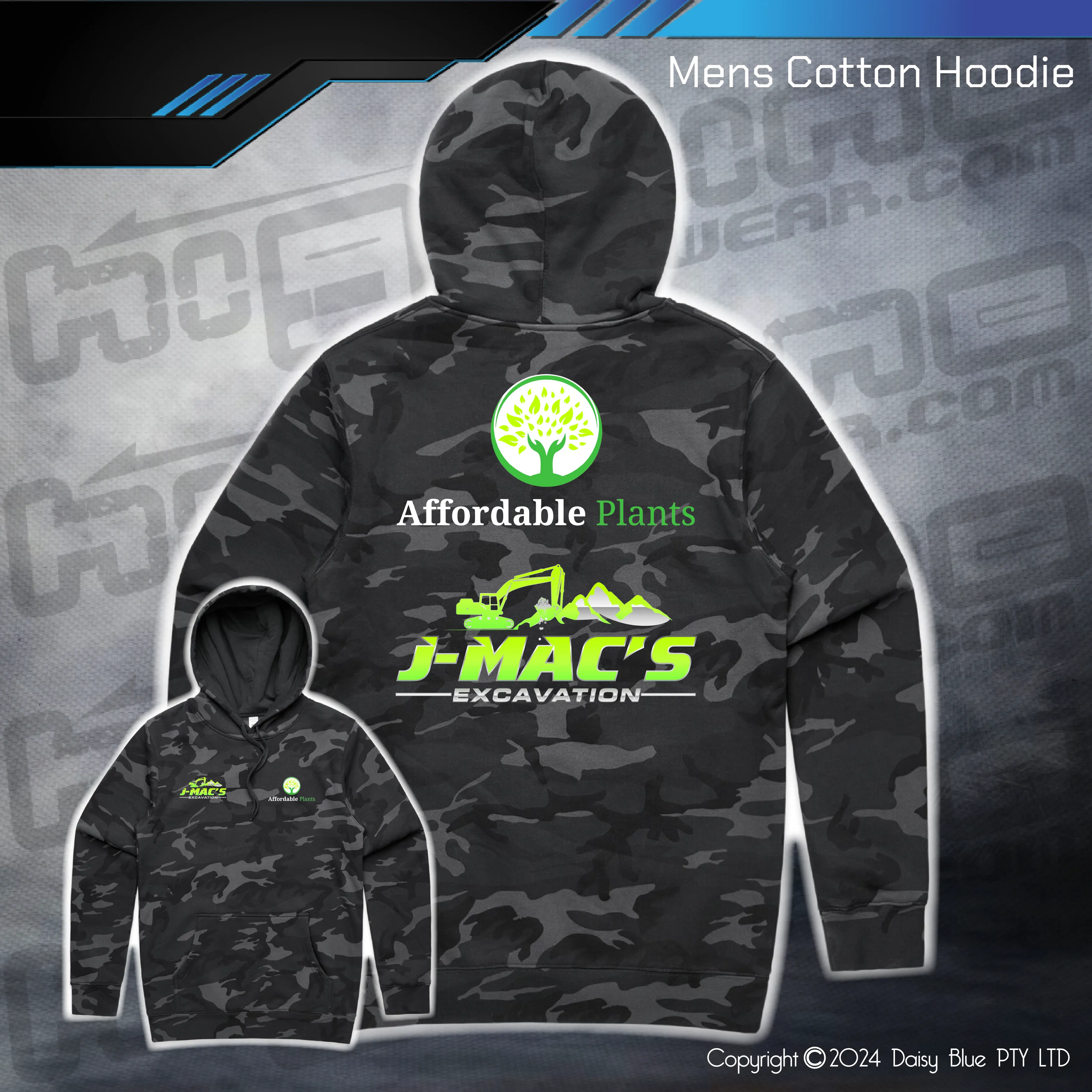 Camo Hoodie - JMAC Excavations/Affordable Plants