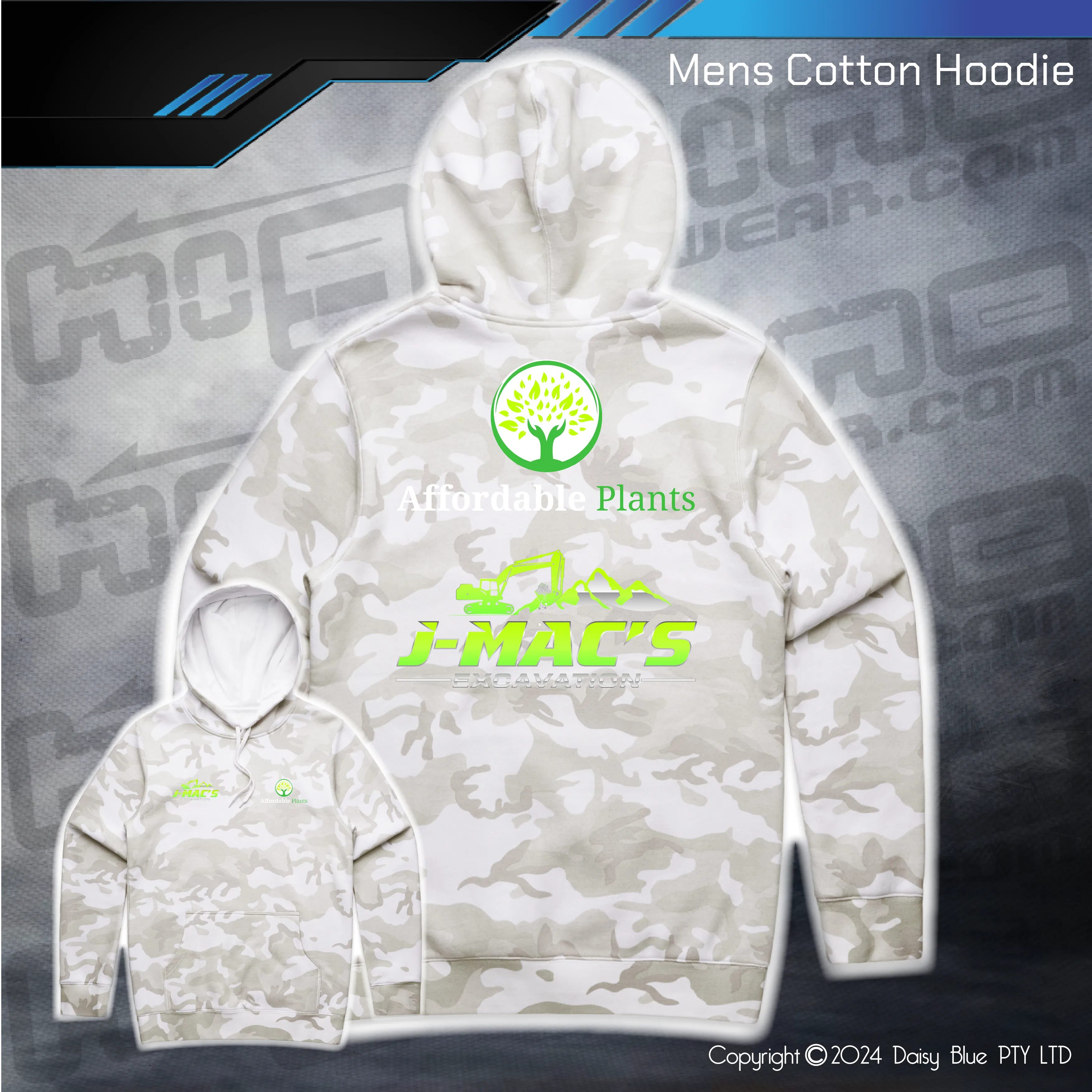 Camo Hoodie - JMAC Excavations/Affordable Plants