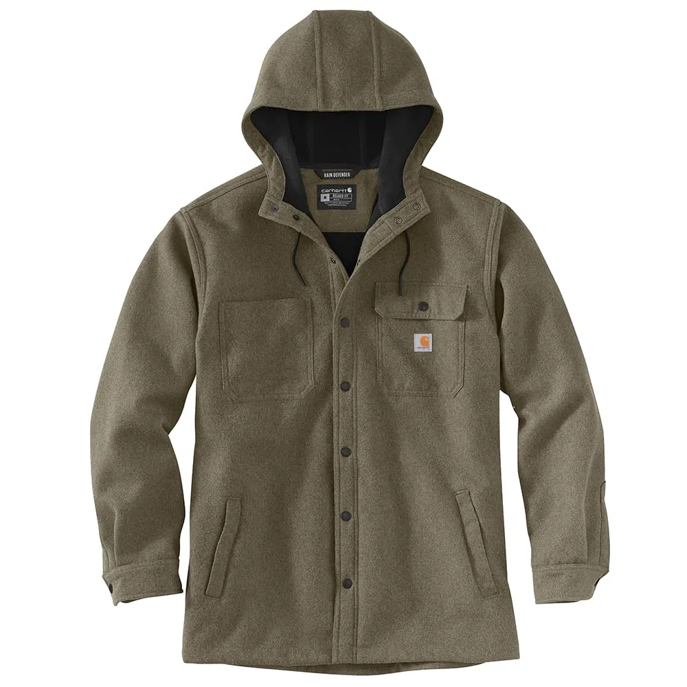 Carhartt 105022 Men's Rain Defender Relaxed Fit Heavyweight Hooded Shirt Jacket