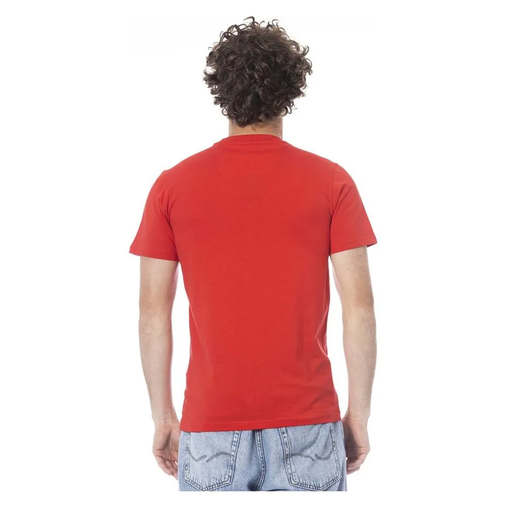 Cavalli Class Red Cotton Men T-Shirt