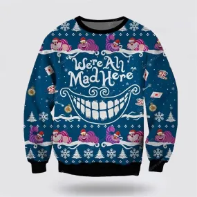 Cheshire Cat 3D Christmas Ugly Christmas Sweater For Men And Women, Best Gift For Christmas, Christmas Fashion Winter